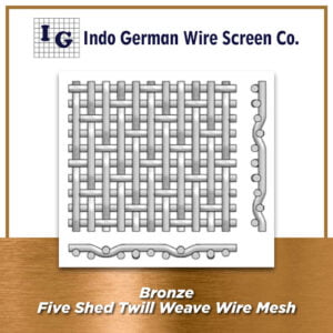 Bronze Five Shed Twill Weave Wire Mesh