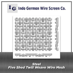 Steel Five Shed Twill Weave Wire Mesh